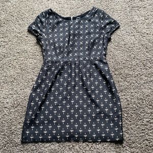 J. Crew Black and White Patterned Dress